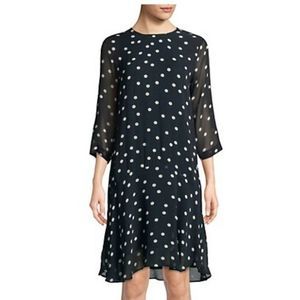GANNI Marceu Georgette Navi Shift Dress BNWT